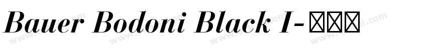 Bauer Bodoni Black I字体转换